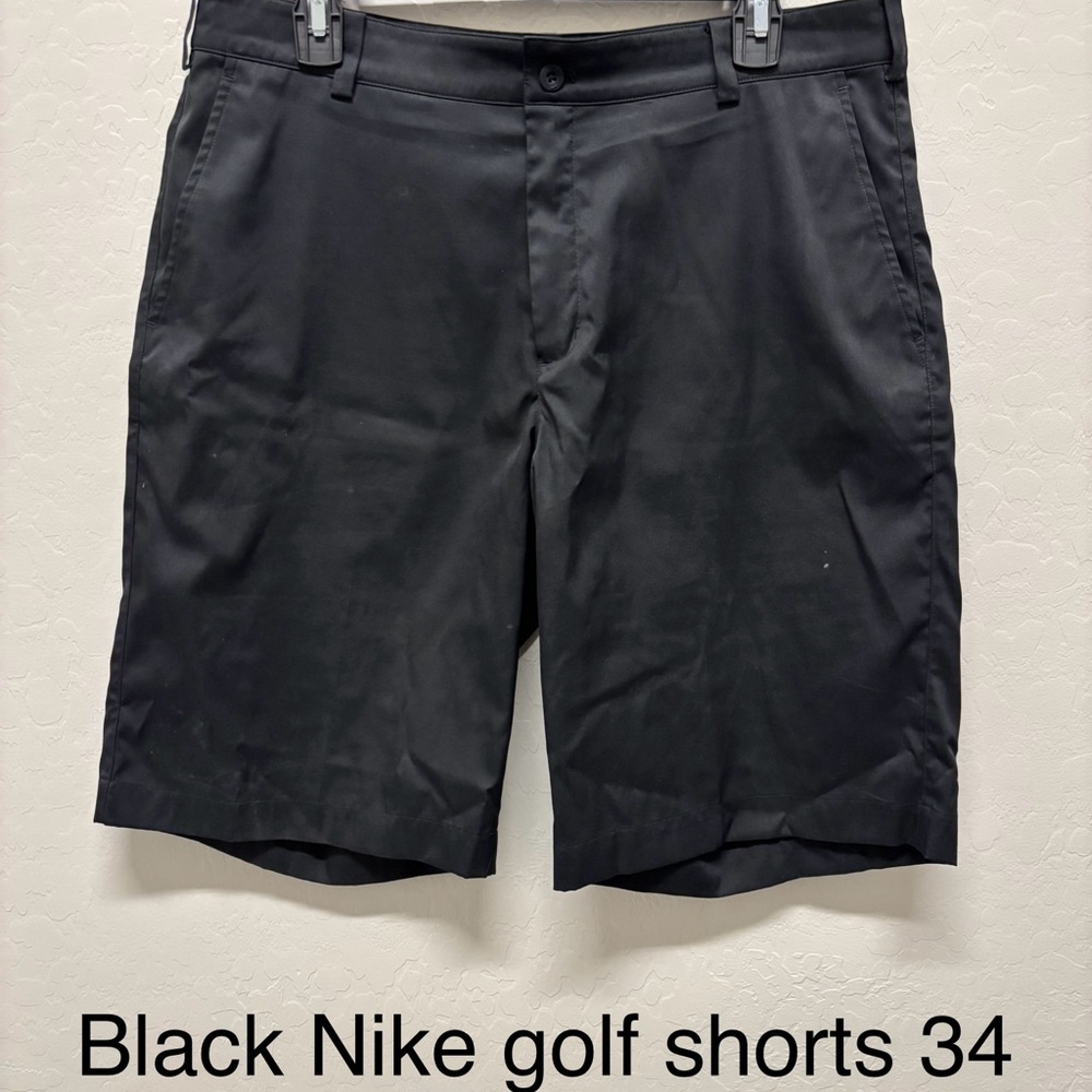 Nike Men's Black Flat Front Shorts